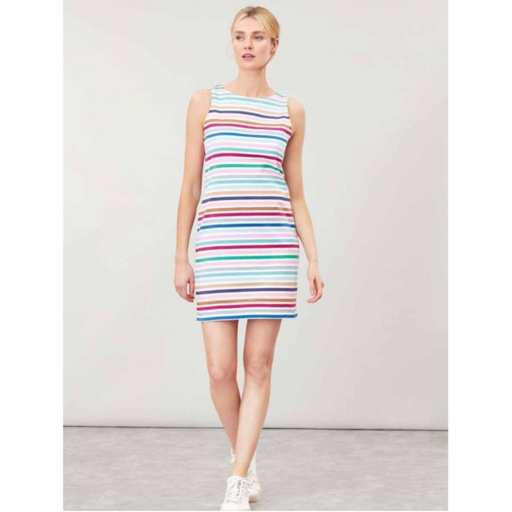 JOULES Striped Riva Nautical Multicolor Sleeveless Dress 8